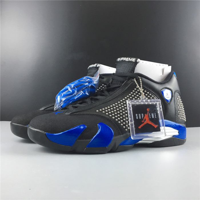 S*p*e air jordan 14 black varsity royal bv7630-004