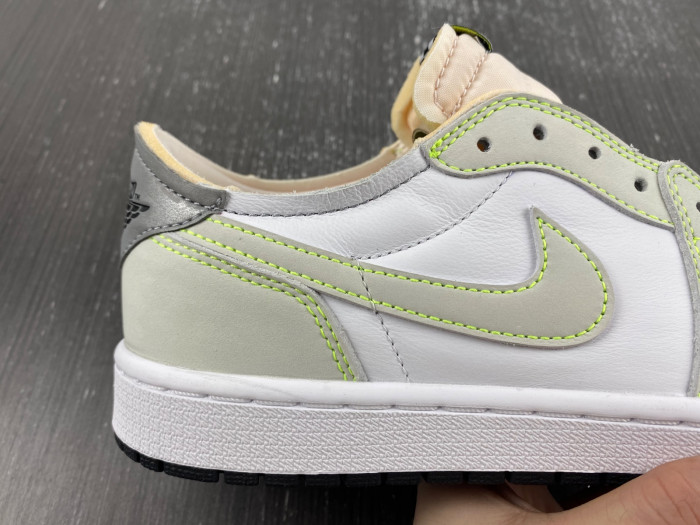 Jordan 1 Retro Low White Ghost Green Black DM7837-103