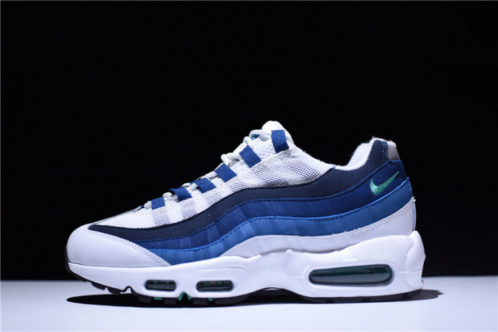Nike mens AIR MAX 95 OG “SLATE” white/ blue 554970-131