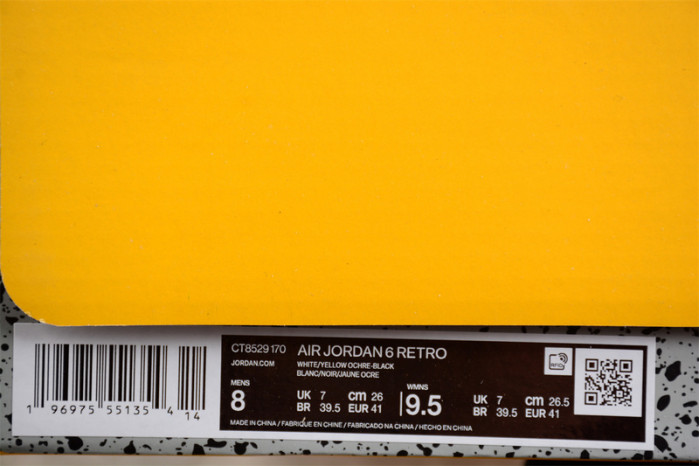 Air Jordan 6 “Yellow Ochre” CT8529-170