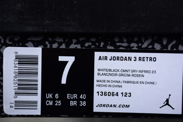 AIR JORDAN 3 RETRO INFRARED 23 136064-123
