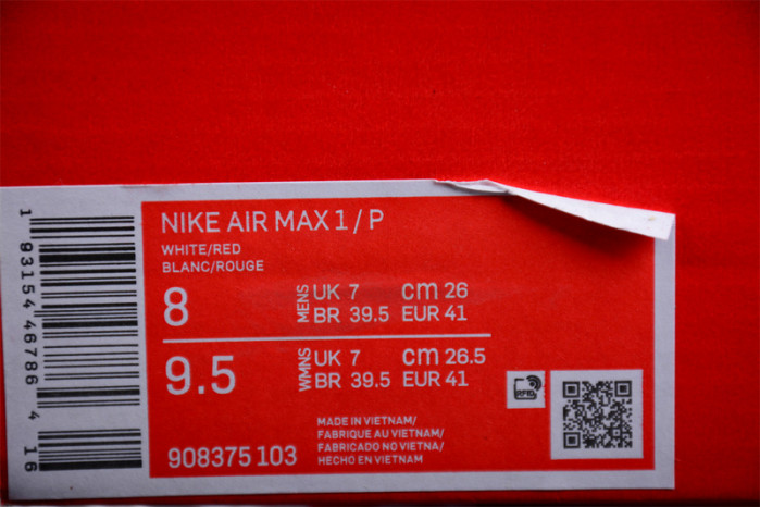 NIKE AIR MAX 1 ANNIVERSARY RED 908375-103