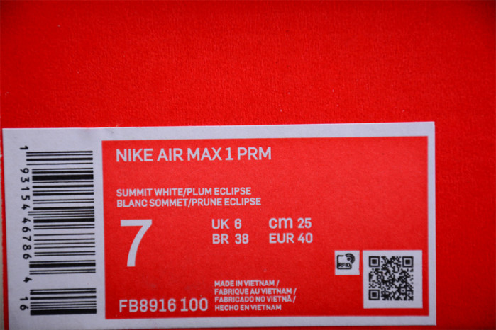 NIKE AIR MAX 1 "SHIMA SHIMA" PLUM ECLIPSE FB8916-100