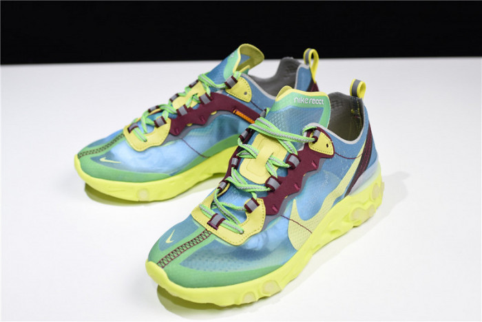 Undercover x Nike React Element 87 Blue Volt BQ2718-400