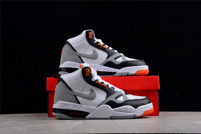Nike Air Flight 13 Mid White Wolf Grey Total Orange Black 579961-105