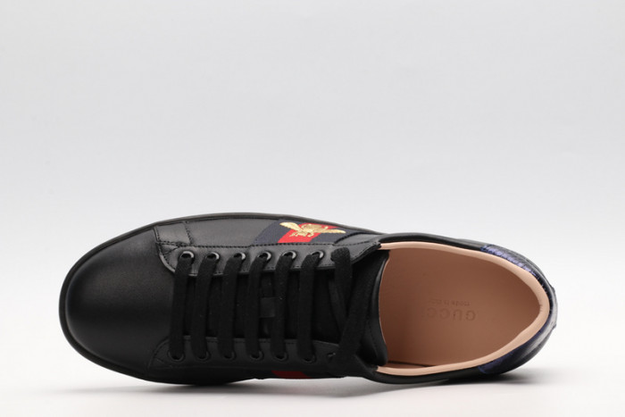 G*u*i ace embroidered low-top sneaker black with bee mens 431942-a38g0