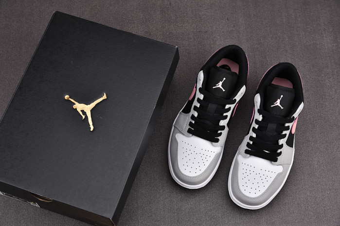 Jordan 1 Low Black Grey Pink 553558-062