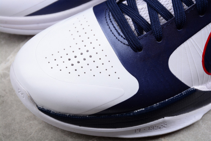 NIKE ZOOM KOBE 5 USA WHITE OBSIDIAN SPORT RED 386430-103
