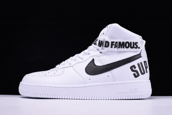 nike S*p*e air force 1 one high white world famous 698696-100